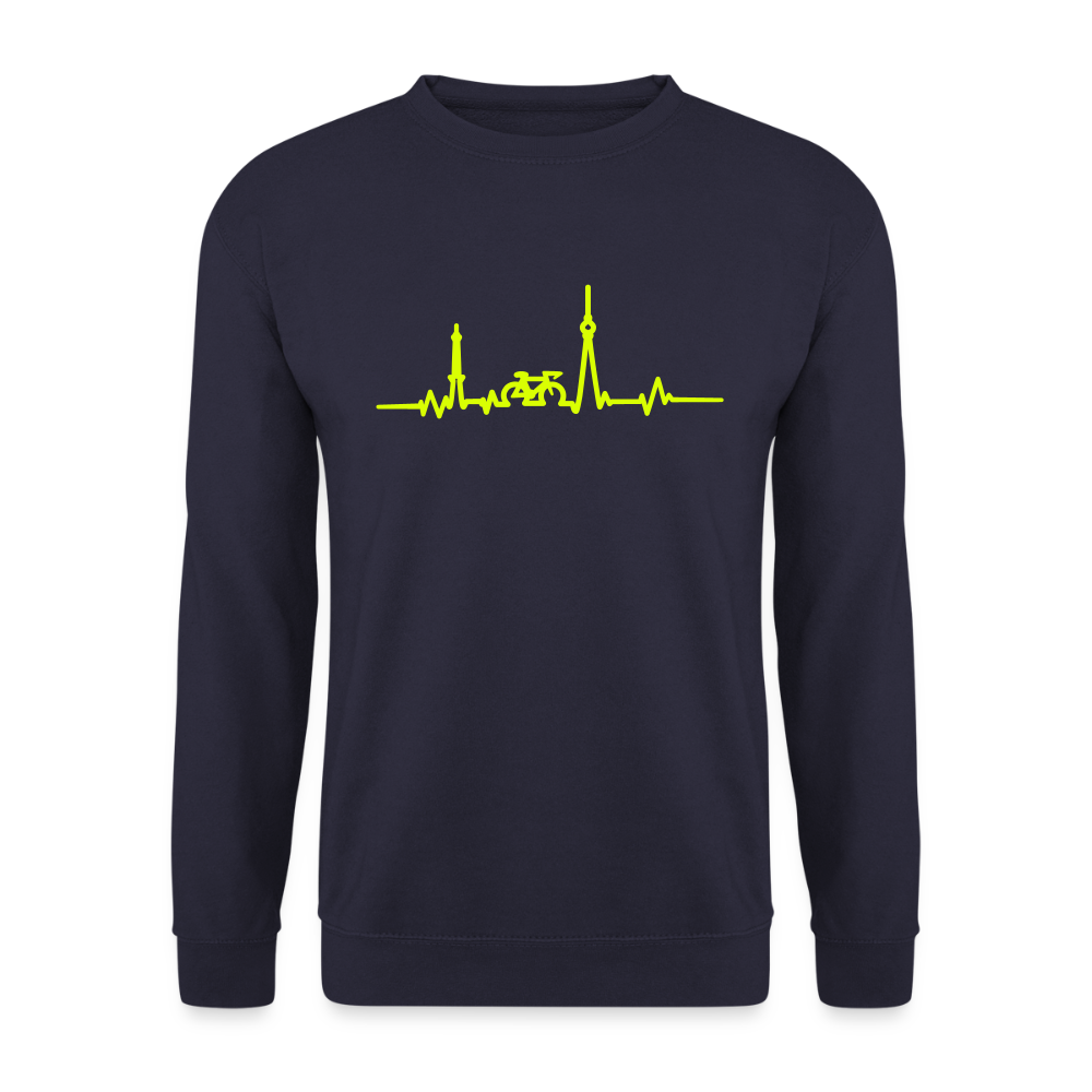 Herzschlag für Fahrradfahrer - Unisex Pullover - Navy