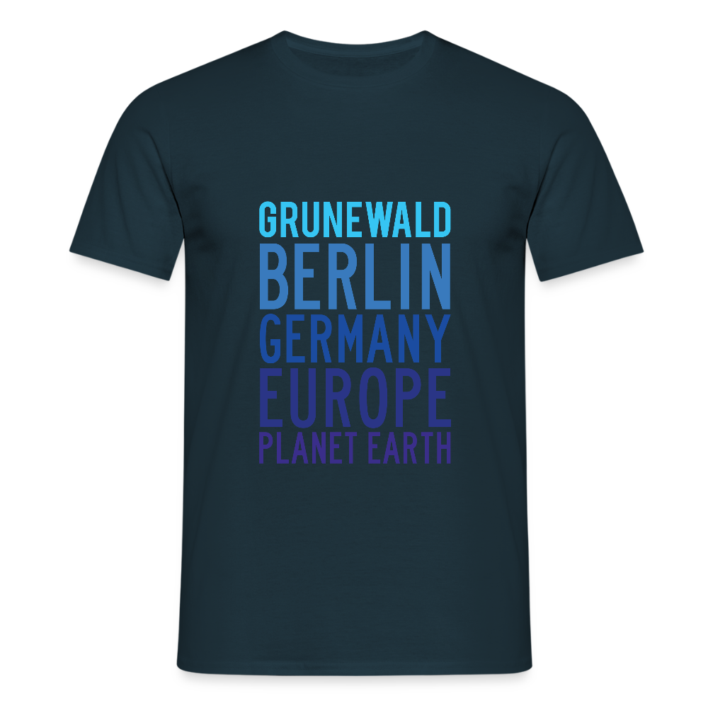 Grunewald Planet Earth - Männer Premium T-Shirt - Navy