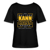 Wat Icke Kann, Kann Keener - Relaxed Rundhals Frauen Bio-T-Shirt - Schwarz