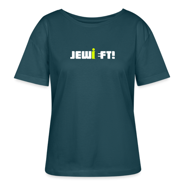 Jewieft! - Relaxed Rundhals Frauen Bio-T-Shirt - Dunkles Petrol