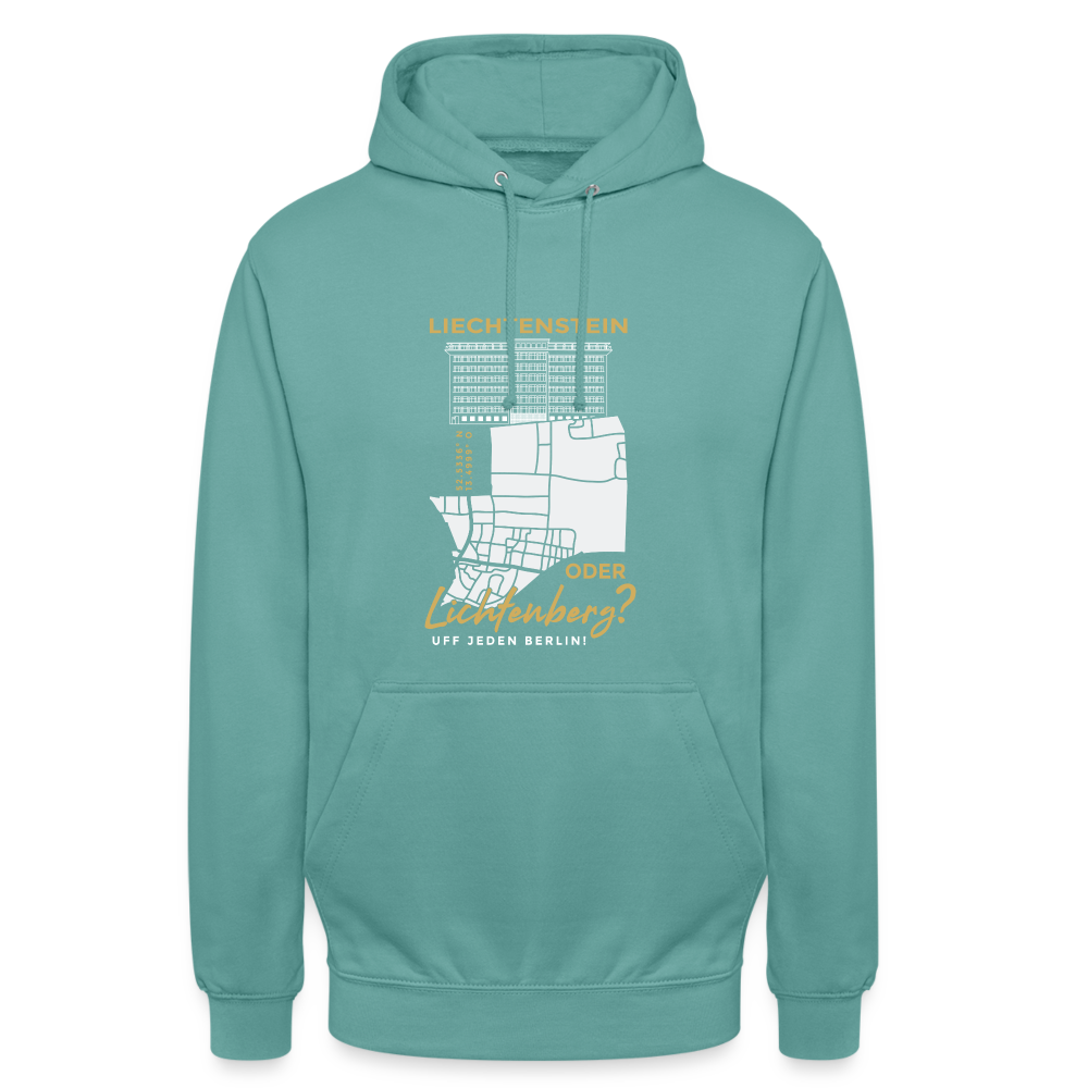 Liechtenstein oder Lichtenberg - Unisex Hoodie - Pastelltürkis