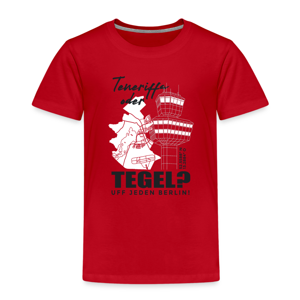 Teneriffa oder Tegel - Kinder Premium T-Shirt - Rot