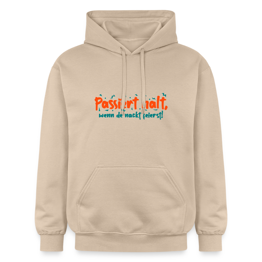 Passiert halt, wenn de nackt feierst! - Hoodie - Sand