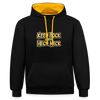Keen Bock uff Heck Meck - Kontrast Hoodie - Schwarz/Gold