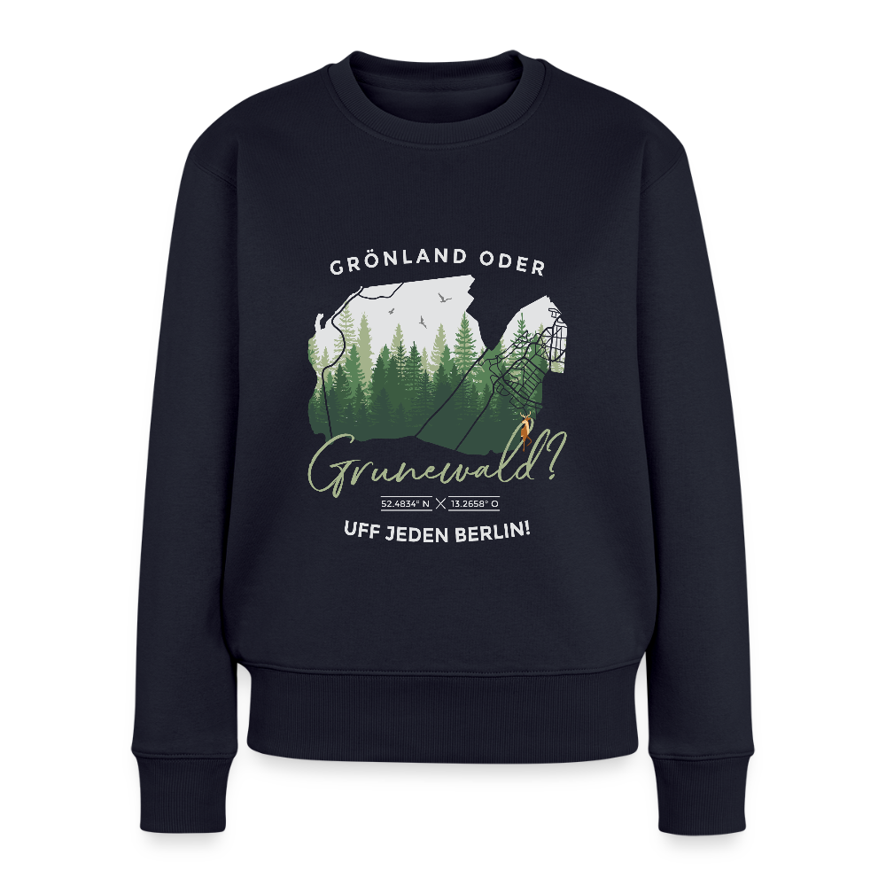 Grönland oder Grunewald - Frauen Premium Pullover - Navy