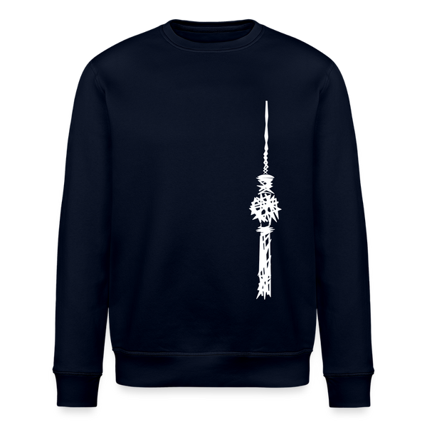 Fernsehturm Zick zack - Unisex Bio Sweatshirt - Navy