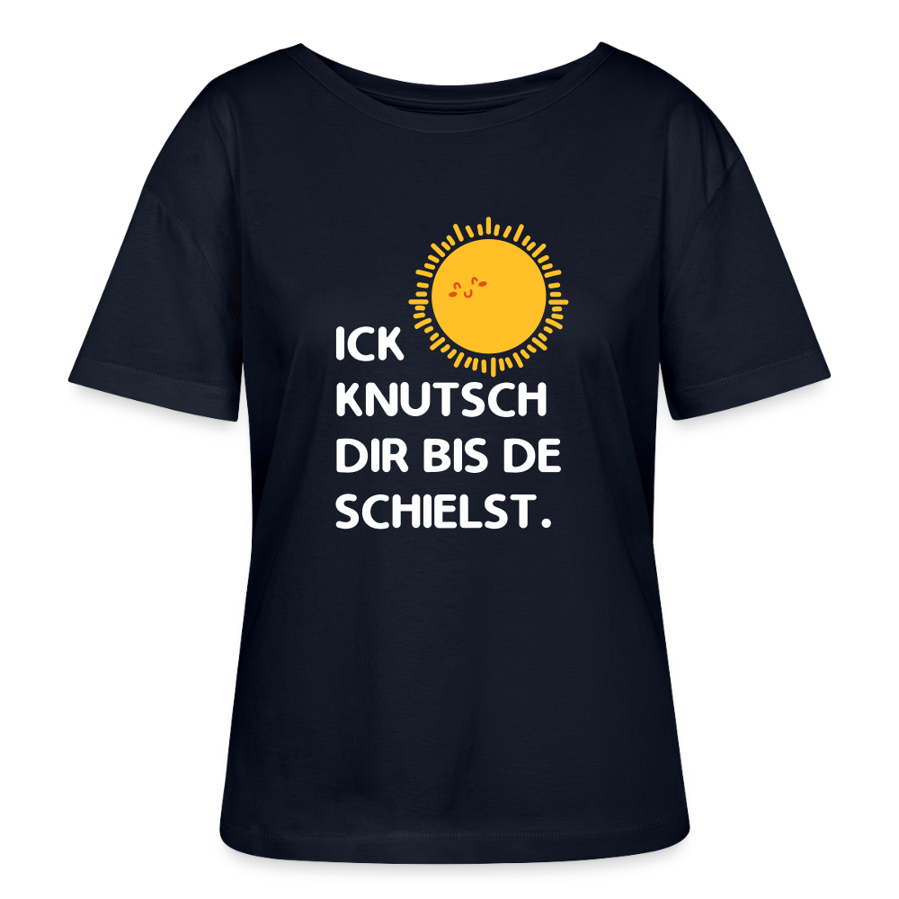 Ick knutsch dir Sonne! - Relaxed Rundhals Frauen Bio-T-Shirt - Navy