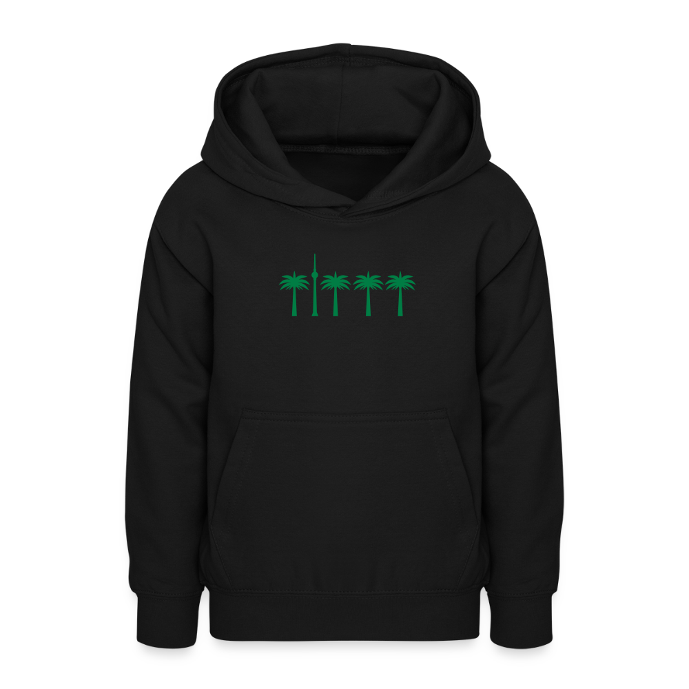 Berlin unter Palmen - Teenager Hoodie - Schwarz