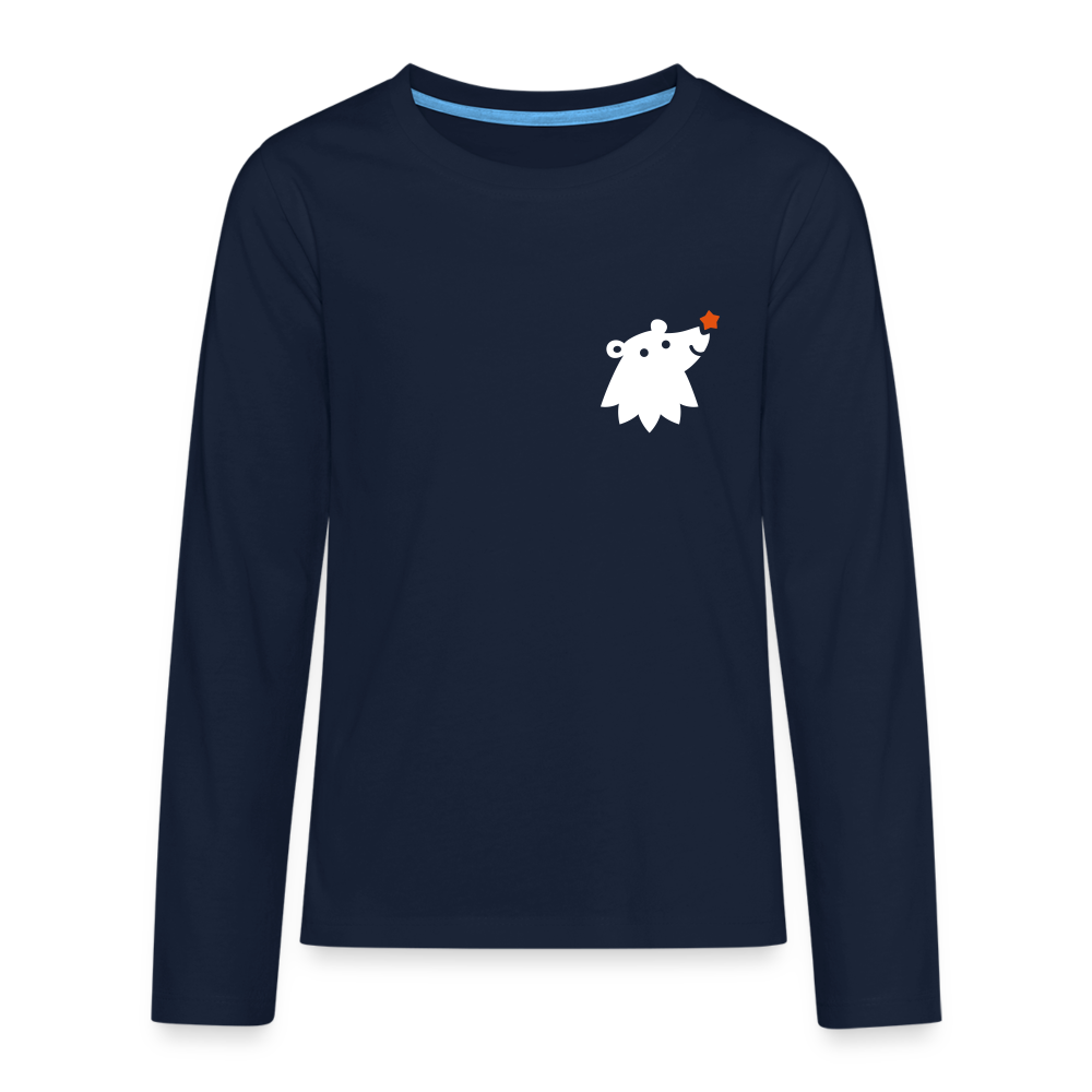 Schnauze Bär - Teenager Langarmshirt - Navy