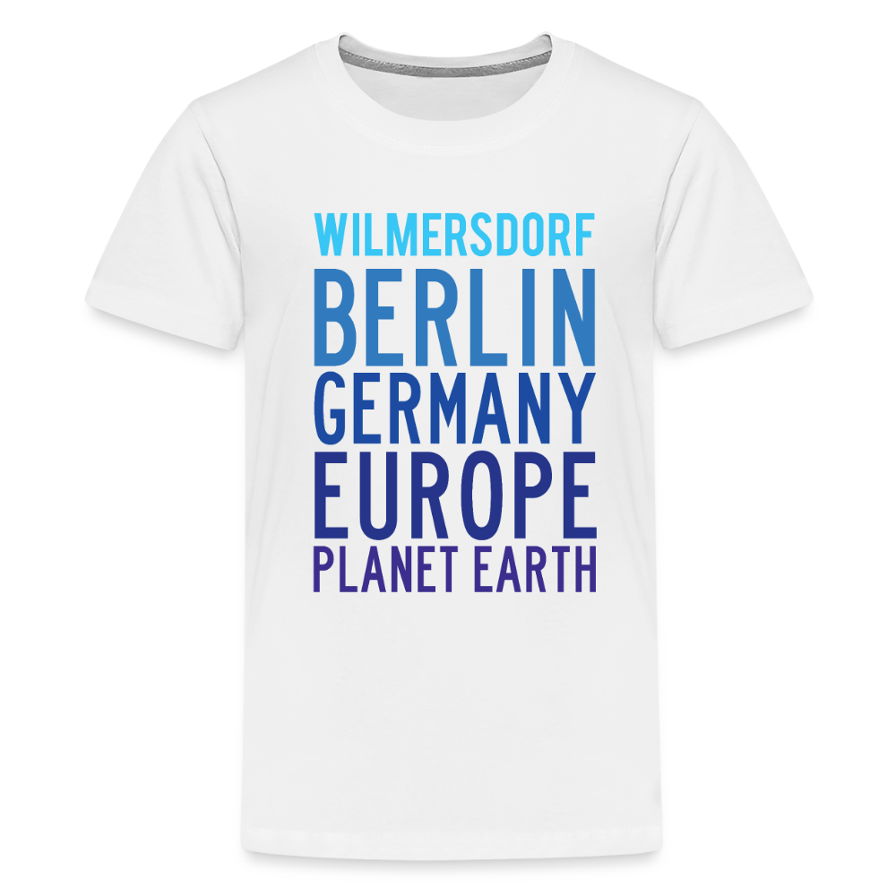 Wilmersdorf Planet Earth - Teenager Premium T-Shirt - Weiß