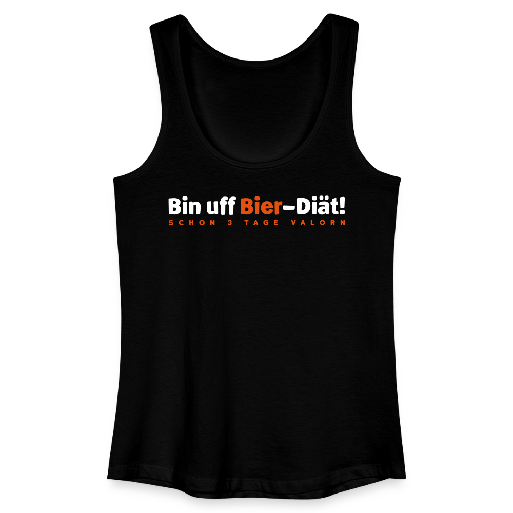 Bin uff Bier-Diät! (schon 3 Tage valorn) - Frauen Bio Tank Top - Schwarz