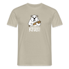 Pass ma uff Keule - Männer Premium T-Shirt - Sandbeige