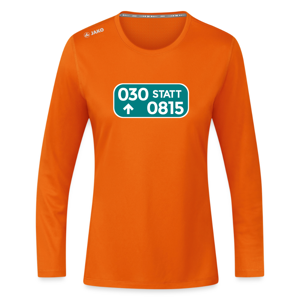 030 statt 0815 - Frauen Sport Langarmshirt - Neonorange