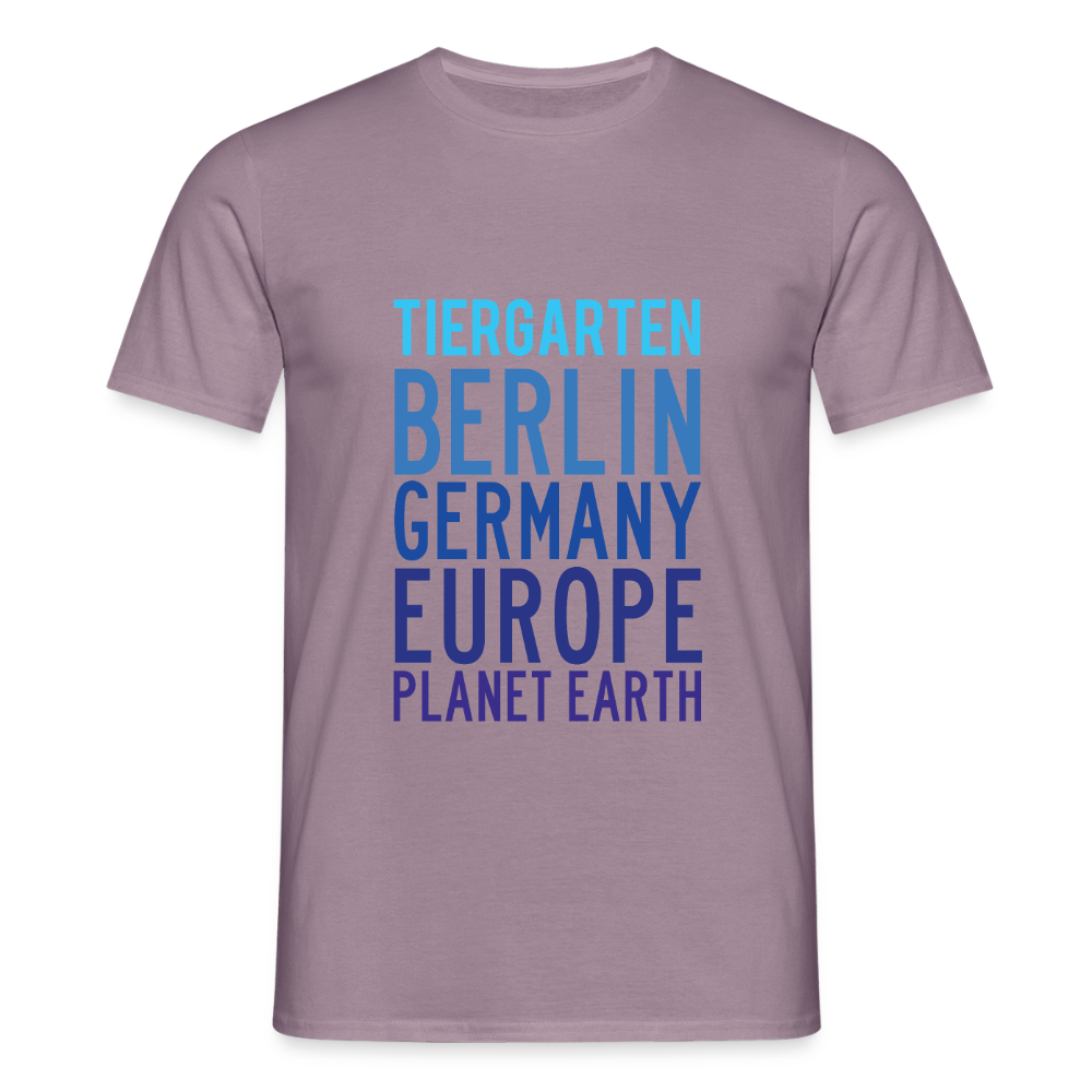 Tiergarten Planet Earth - Männer Premium T-Shirt - Lilagrau