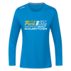 Pack' den Tag beim Schlawittchen - Frauen Sport Langarmshirt - Saphirblau