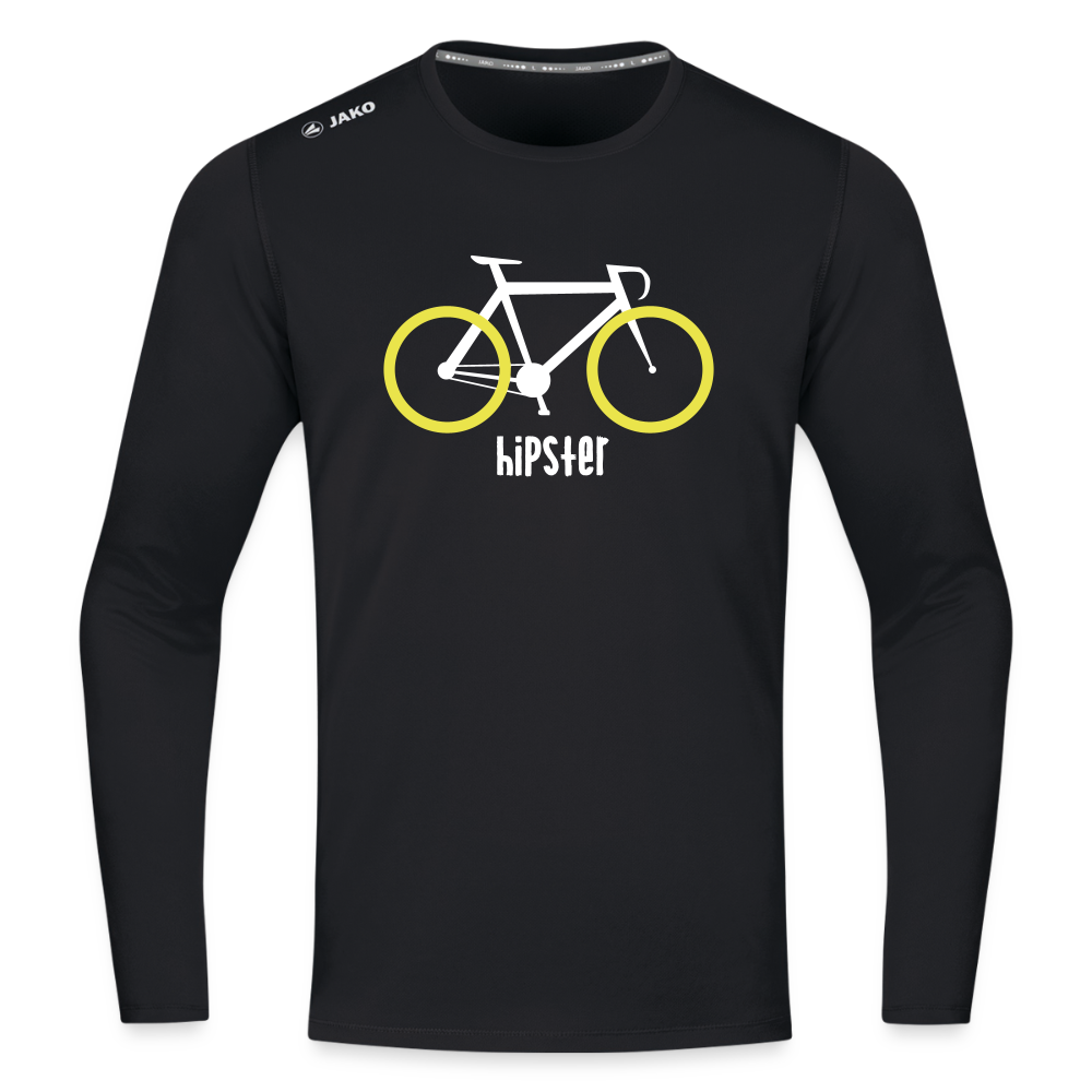 Hipster - Männer Sport Langamshirt - Schwarz