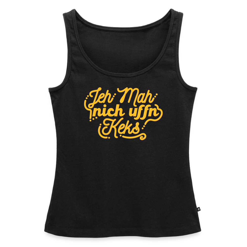 Jeh mah nich uffn Keks gelb - Frauen Bio Tank Top - Schwarz