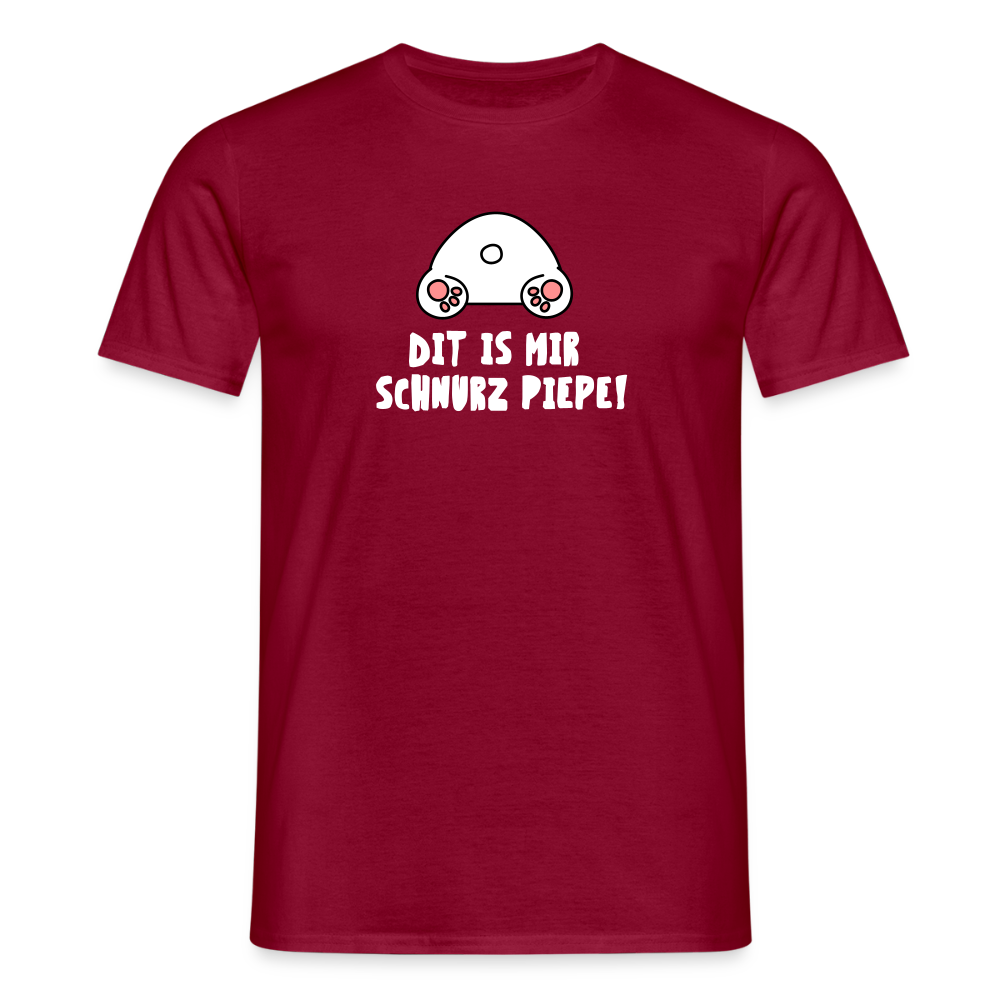 Dit is mir Schnurz Piepe - Männer Premium T-Shirt - Ziegelrot