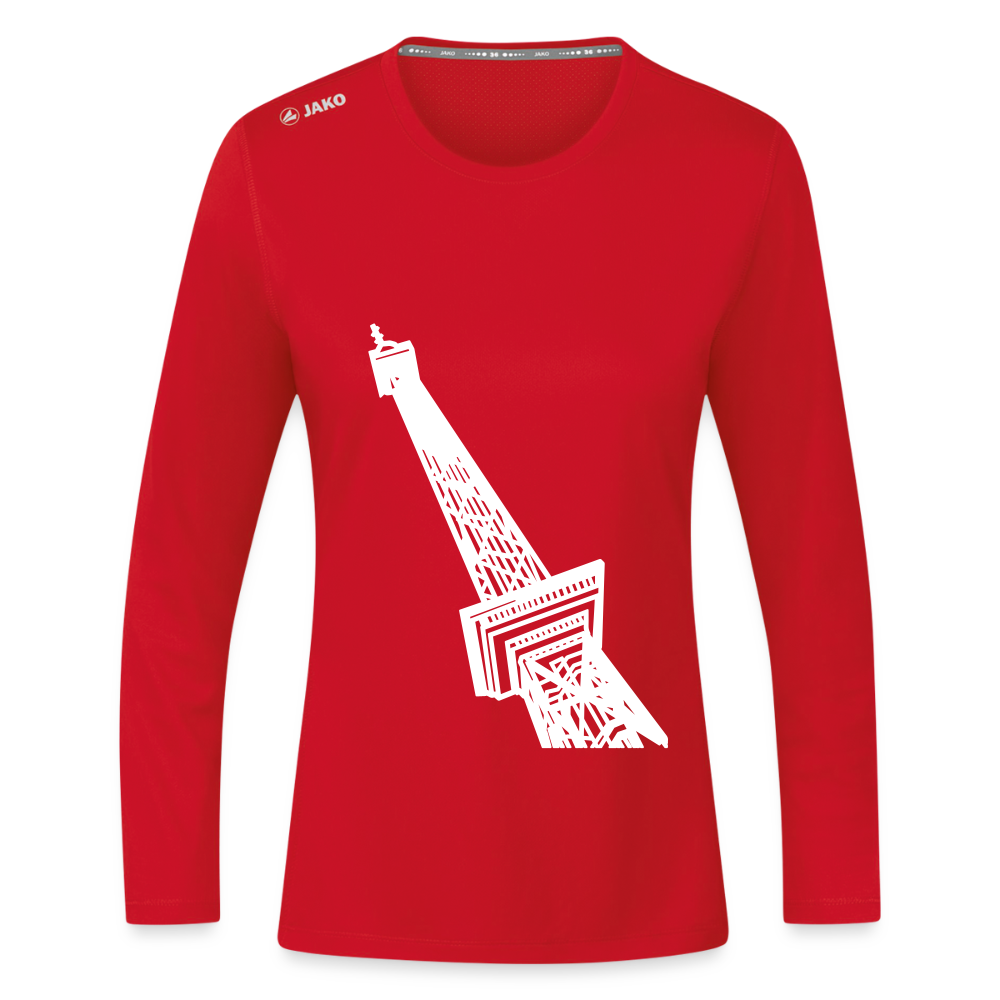 Der Funkturm - Frauen Sport Langarmshirt - Rot