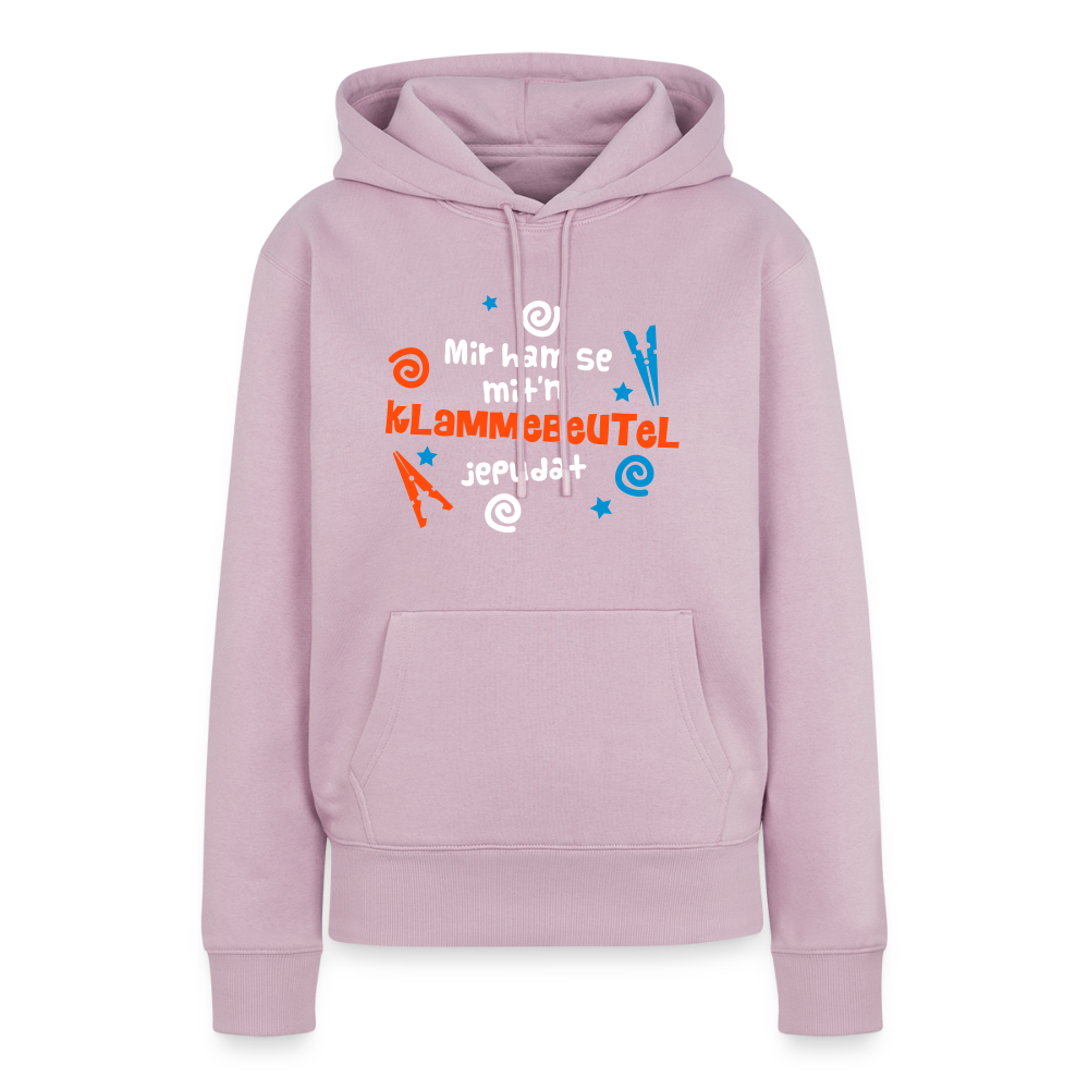 Mit'n Klammabeutel jepudat - Frauen Premium Hoodie - Altrosa
