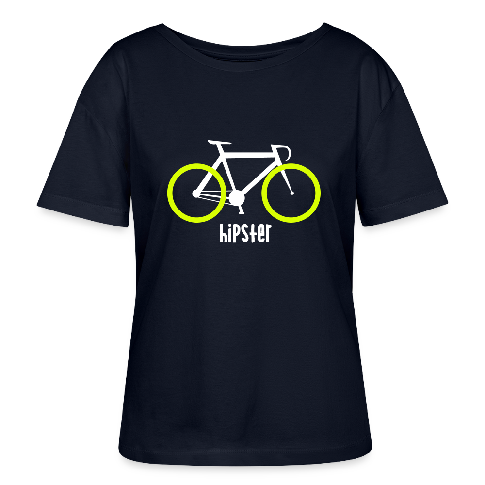 Hipster - Relaxed Rundhals Frauen Bio-T-Shirt - Navy