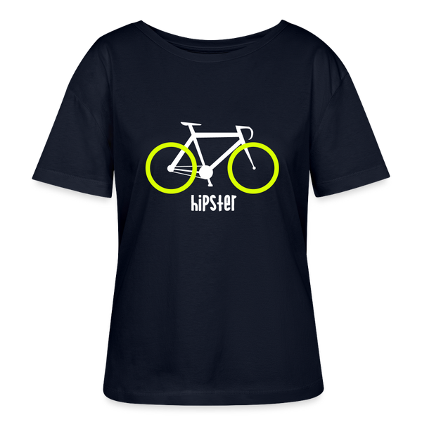 Hipster - Relaxed Rundhals Frauen Bio-T-Shirt - Navy