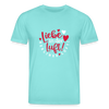 Liebe in der Luft! Berliner Luft! - Unisex Bio T-Shirt - Poolblau