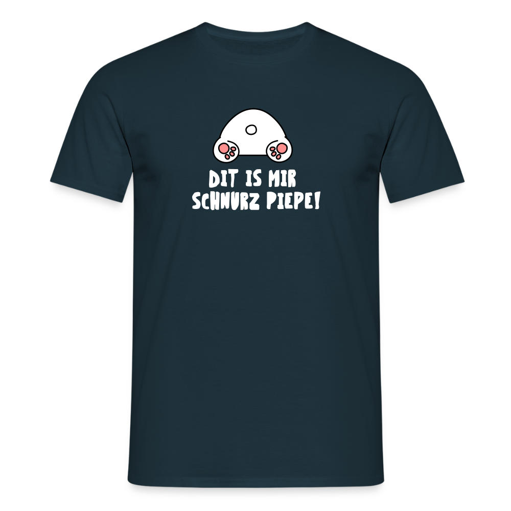Dit is mir Schnurz Piepe - Männer Premium T-Shirt - Navy