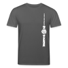 Fernsehturm Zick zack - Unisex Bio T-Shirt - Anthrazit
