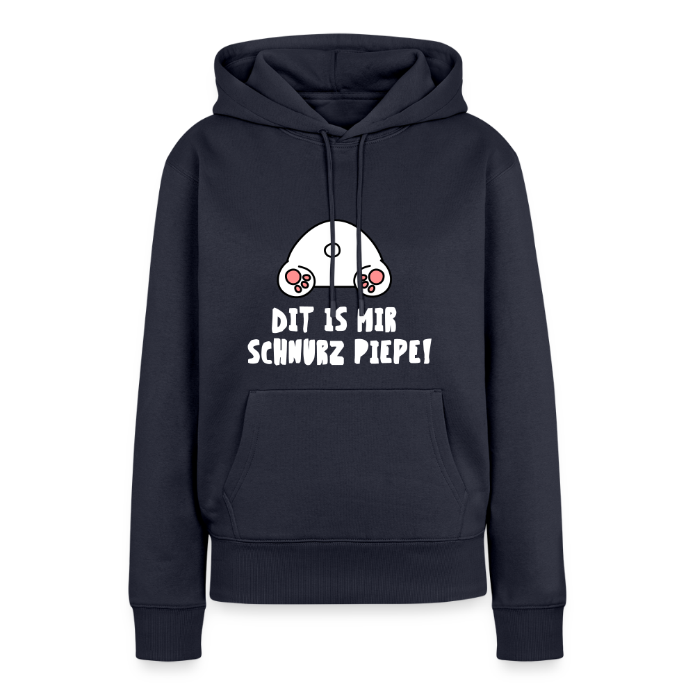 Dit is mir Schnurz Piepe - Frauen Premium Hoodie - Navy
