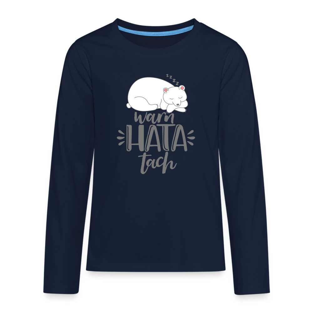 Warn hata Tach - Teenager Langarmshirt - Navy