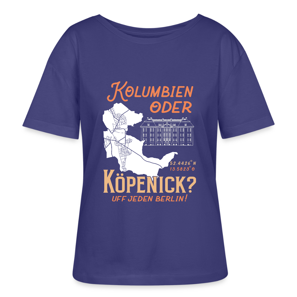 Kolumbien oder Köpenick - Relaxed Rundhals Frauen Bio-T-Shirt - Dämmerung