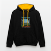 Tegernsee oder Tempelhof - Kontrast Hoodie - Schwarz/Gold