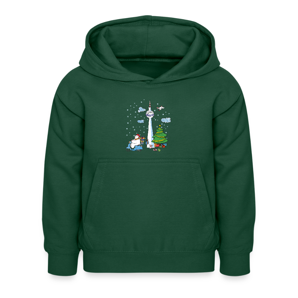 Geschenke am Fernsehturm - Kinder Hoodie - Flaschengrün