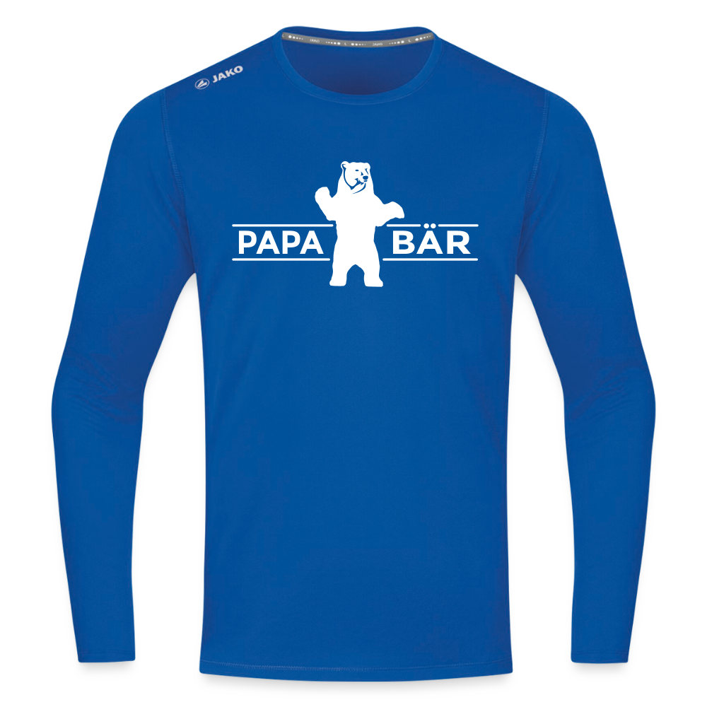 Papa Bär - Männer Sport Langamshirt - Royalblau