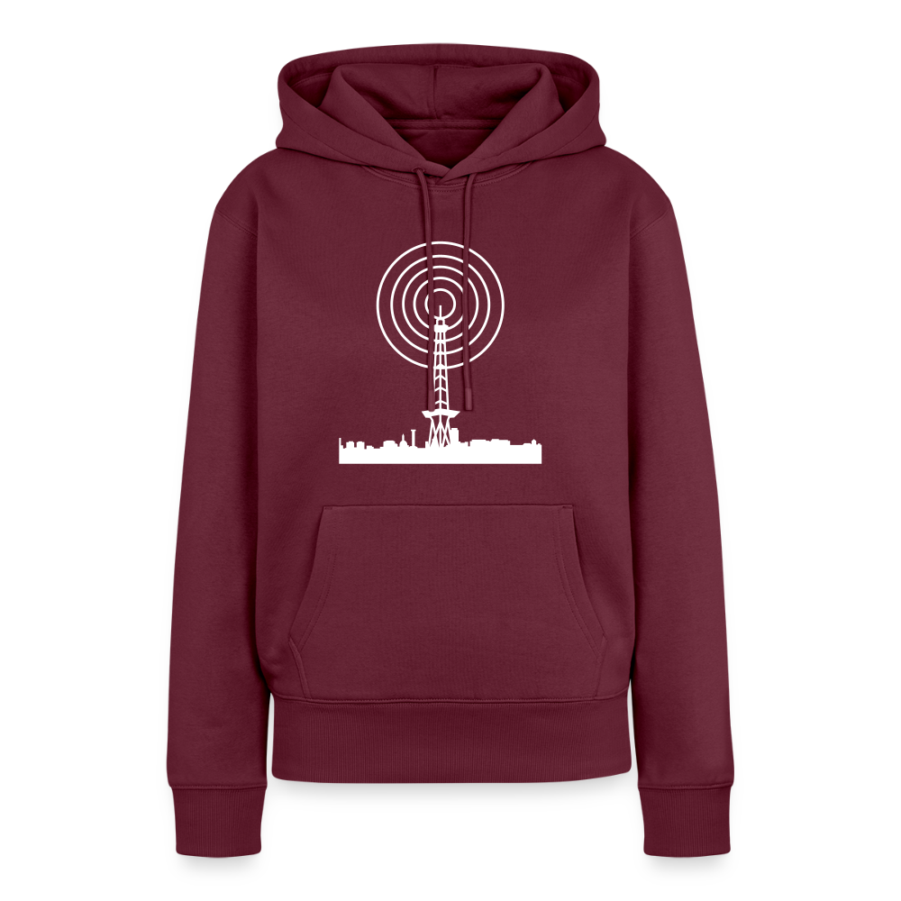 Funkturm im Fokus - Frauen Premium Hoodie - Burgunderrot