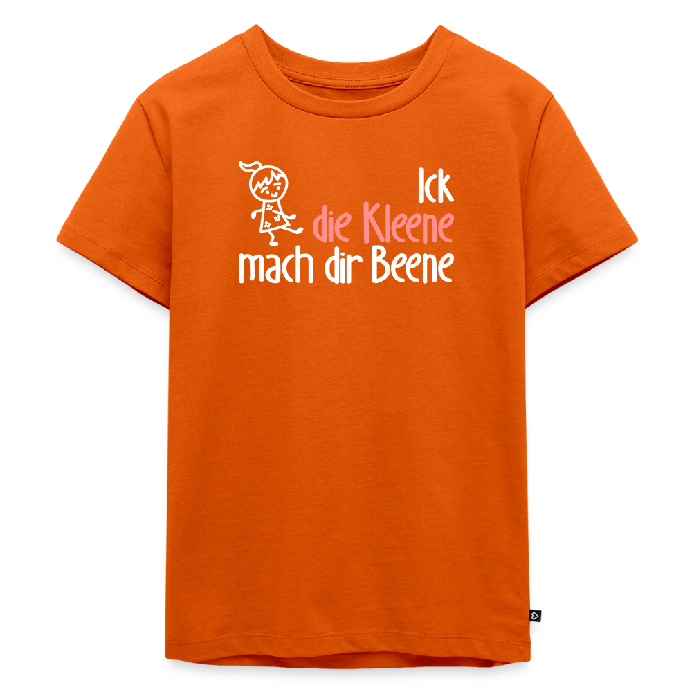 Ick, die Kleene, mach dir Beene! - Kinder Premium T-Shirt - Orange