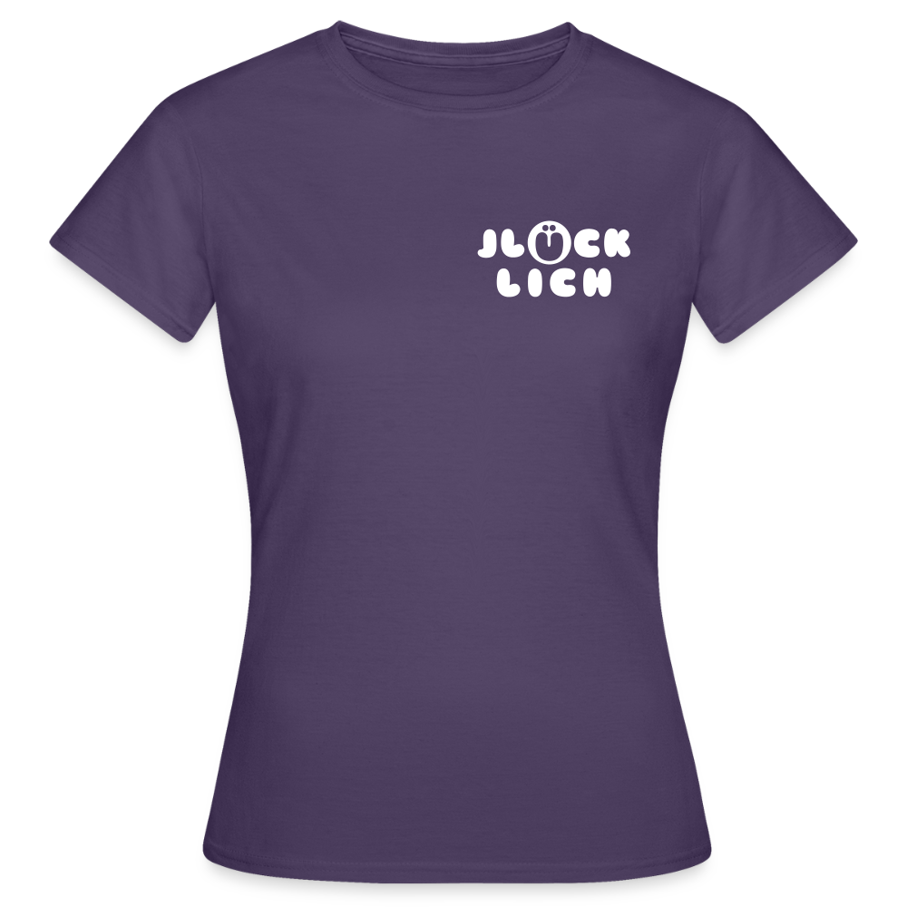 Jlücklich - Frauen Premium T-Shirt - Dunkellila