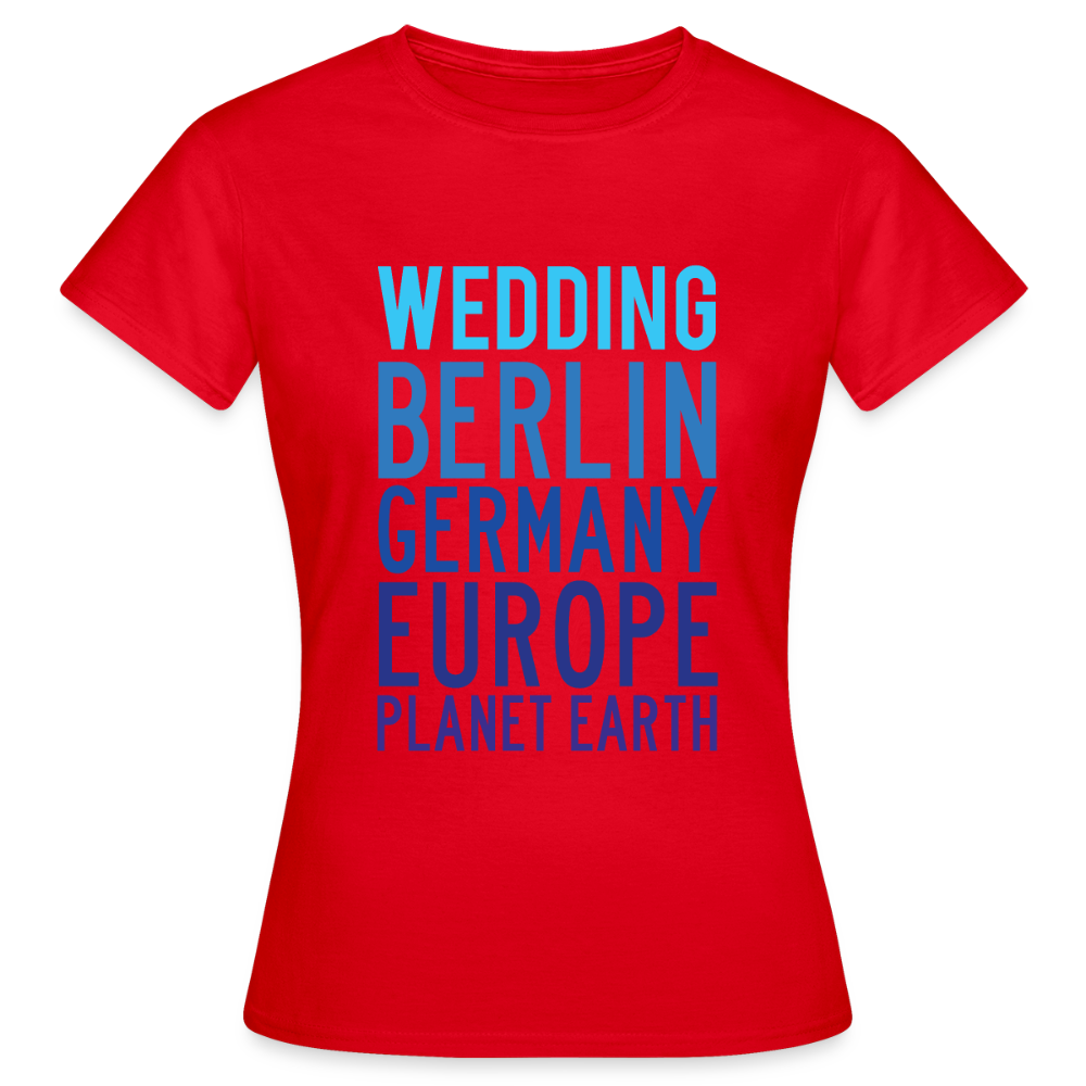 Wedding Planet Earth - Frauen Premium T-Shirt - Rot