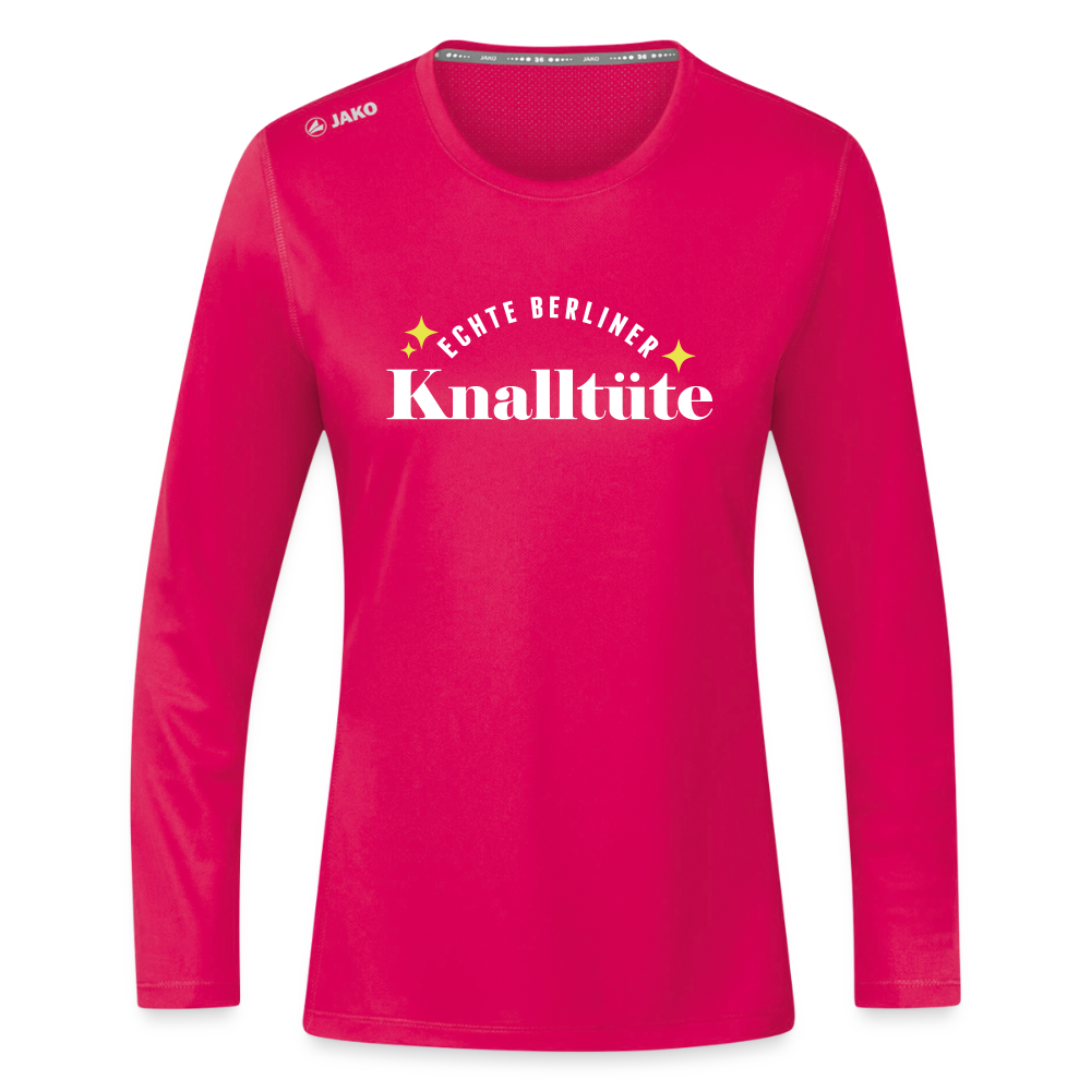Knalltüte - Frauen Sport Langarmshirt - dunkles Pink