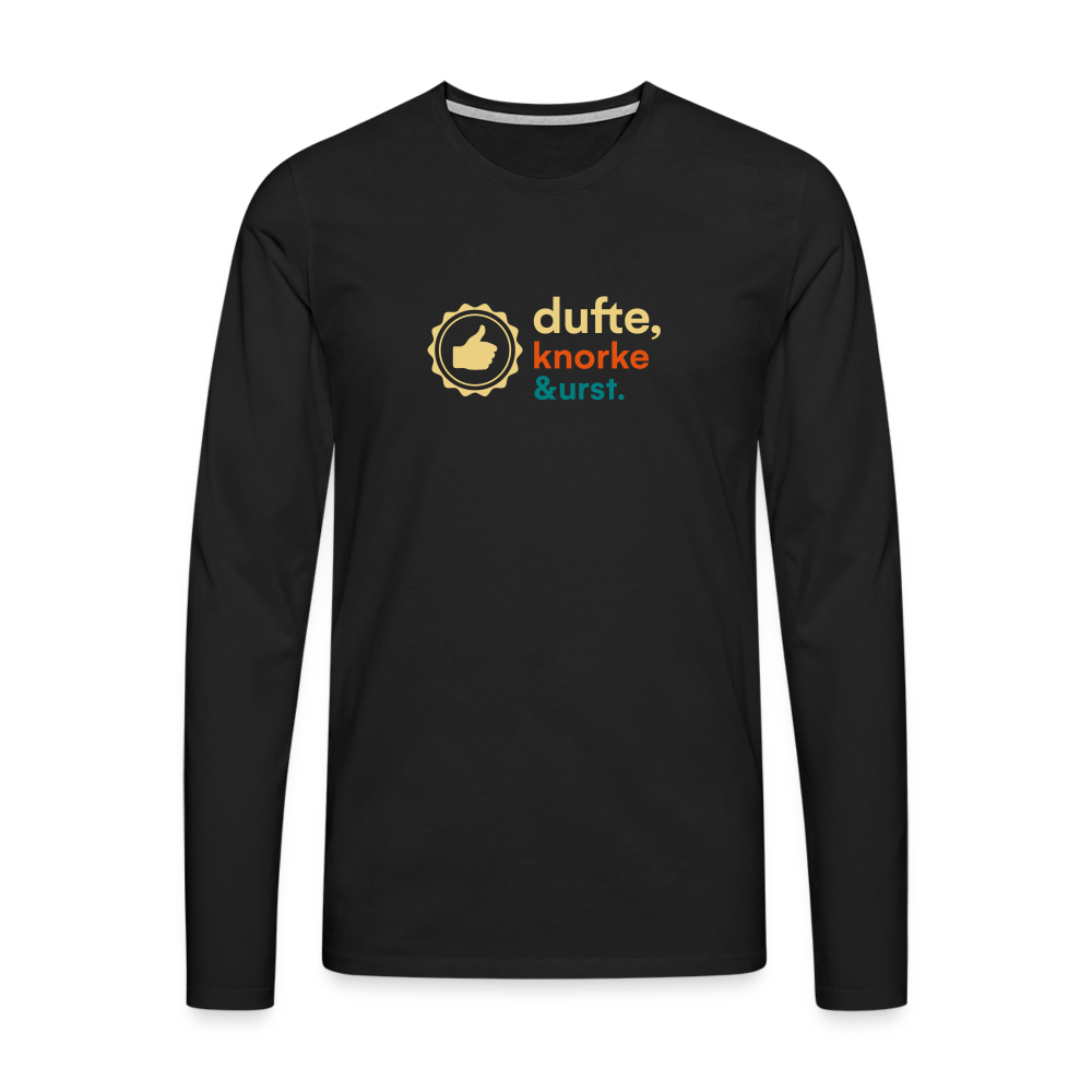 Dufte, Knorke, Urst - Männer Premium Langamshirt - Schwarz