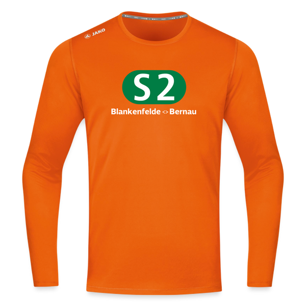 S2 - Männer Sport Langamshirt - Neonorange