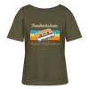Friedrichshain Hippest Neighborhood - Relaxed Rundhals Frauen Bio-T-Shirt - Khaki