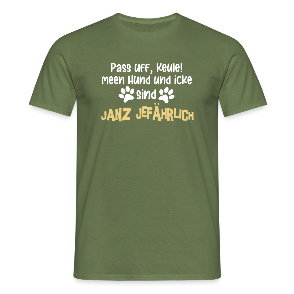 Janz Jefährlich - Männer Premium T-Shirt - Militärgrün