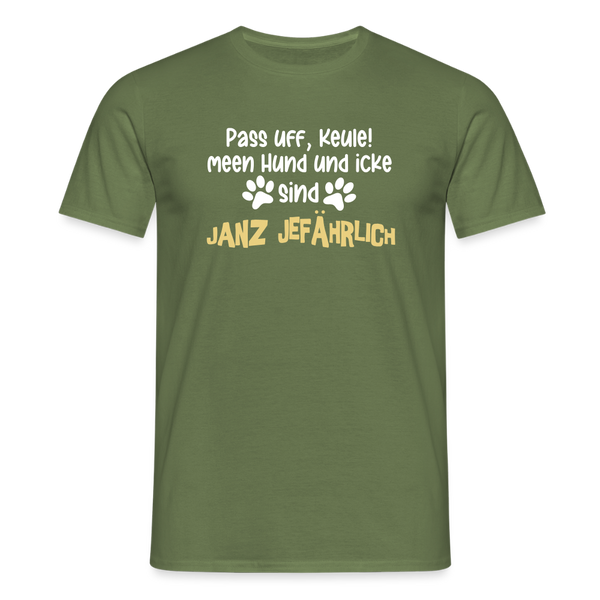 Janz Jefährlich - Männer Premium T-Shirt - Militärgrün
