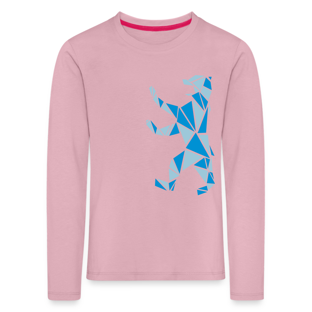 Berliner Bär Geometrie - Kinder Langarmshirt - Hellrosa