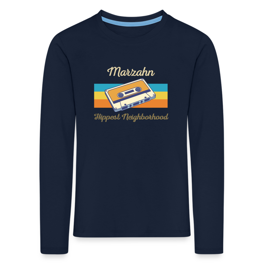 Marzahn Hippest Neighborhood - Teenager Langarmshirt - Navy