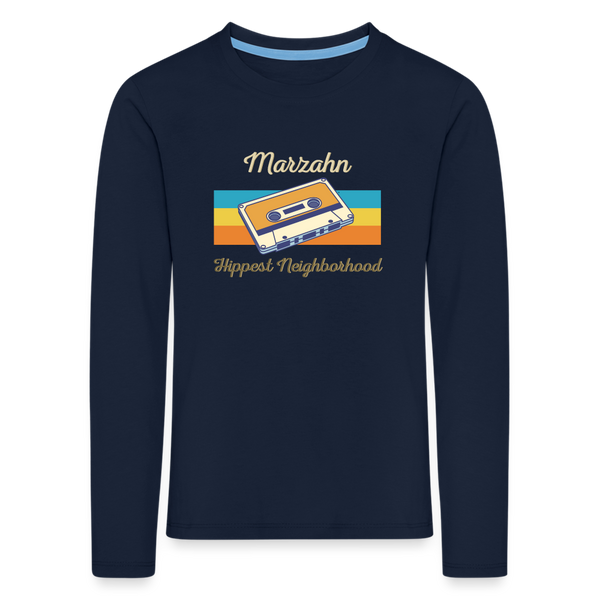 Marzahn Hippest Neighborhood - Teenager Langarmshirt - Navy