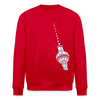Fernsehturm Geometrie - Unisex Bio Sweatshirt - Rot