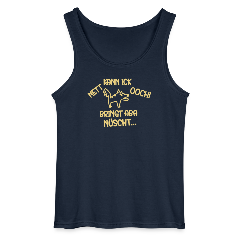 NETT KANN ICK OOCH! - Männer Tank Top - Navy